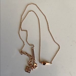 Kendra Scott rose gold arrowhead necklace